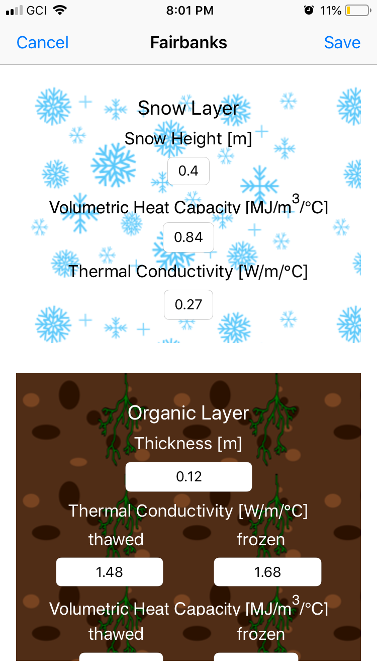 Image of App showing entering numerical data manually.